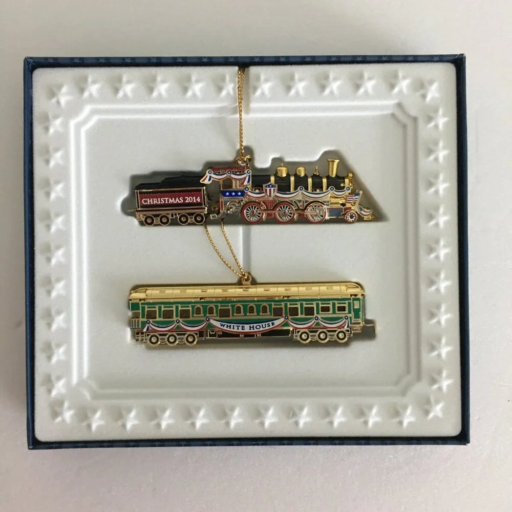 2014 White House Historical Association Christmas Ornament Train NEW!